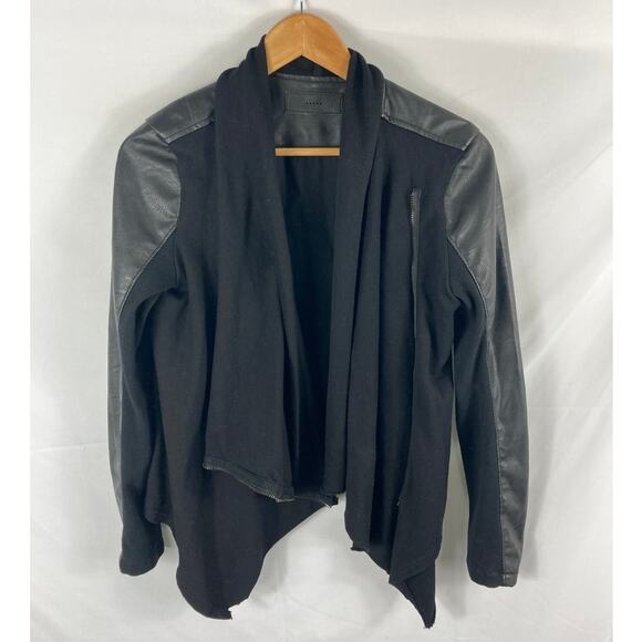 BlankNyc Draped Faux Leather Jacket Size Medium - Picture 1 of 4